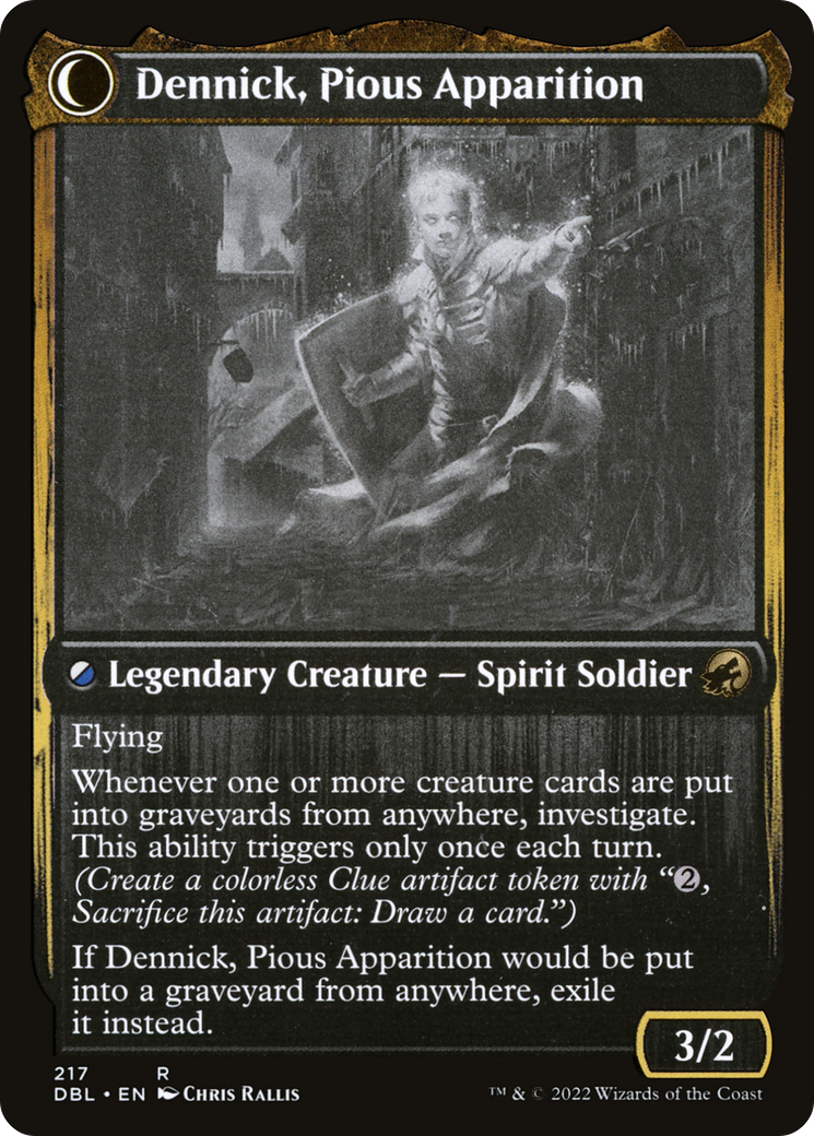 Dennick, Pious Apprentice (DBL-217) [Innistrad: Double Feature] Foil