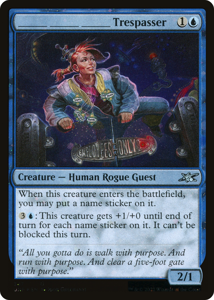 _______ _______ _______ Trespasser (Galaxy Foil) (UNF-347) [Unfinity] Foil