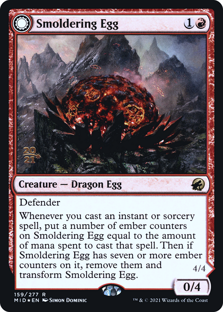 Smoldering Egg (PRE-159) [Innistrad: Midnight Hunt Promos] Foil