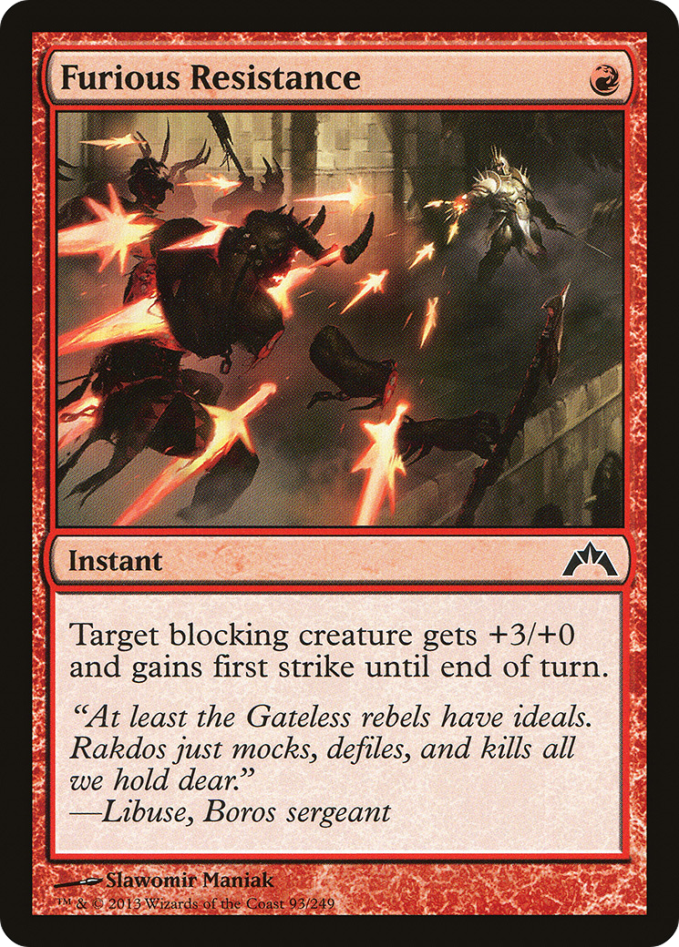Furious Resistance (GTC-093) [Gatecrash] Foil