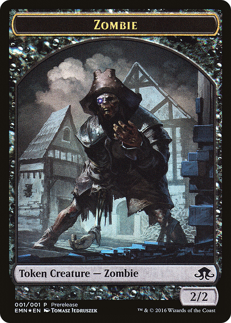 Zombie Token (Double-Sided) (PRE-1 // 1) [Eldritch Moon Promos] Foil