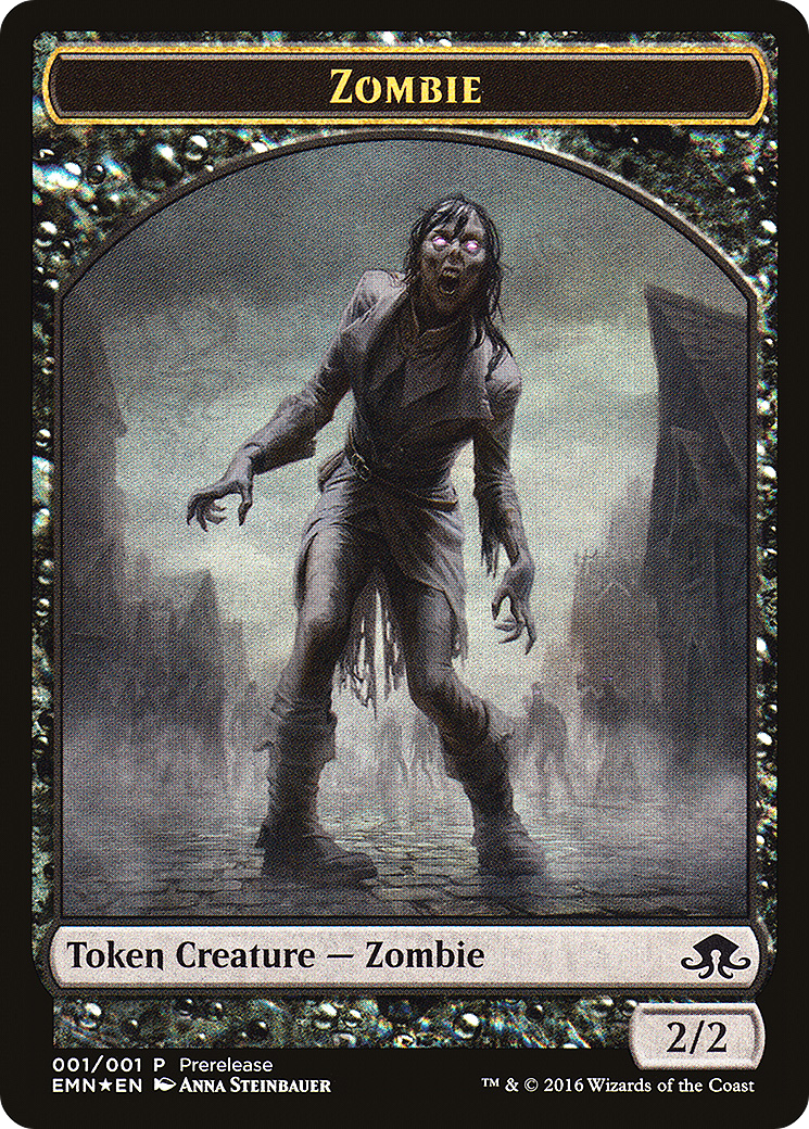 Zombie Token (Double-Sided) (PRE-1 // 1) [Eldritch Moon Promos] Foil