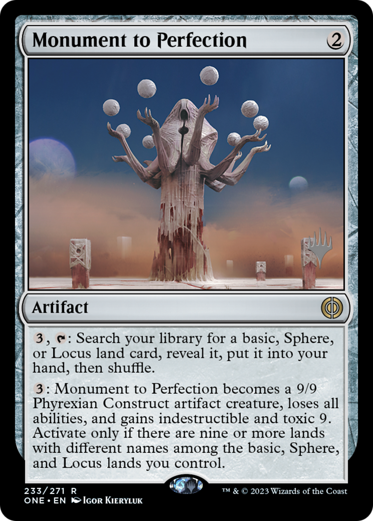 Monument to Perfection (PPONE-233) [Promo Pack: Phyrexia: All Will Be One Promos] Foil