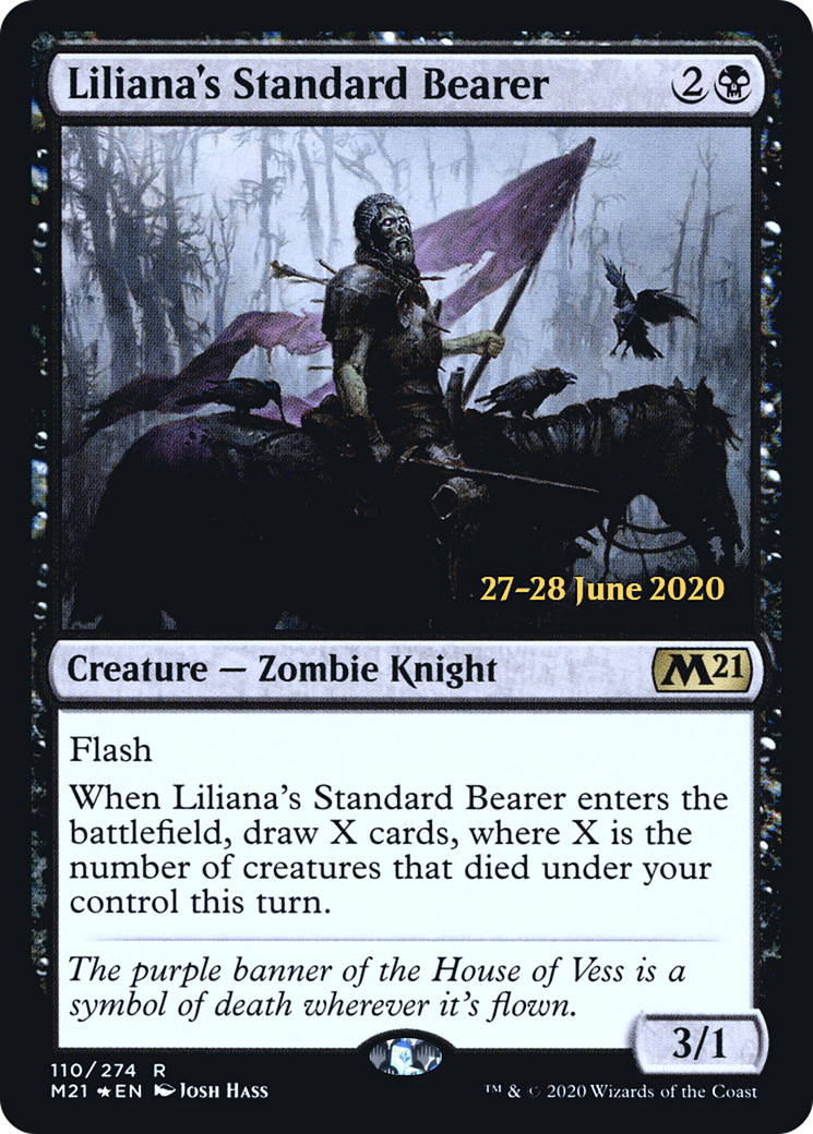 Liliana's Standard Bearer (PRE-110) [Core Set 2021 Promos] Foil