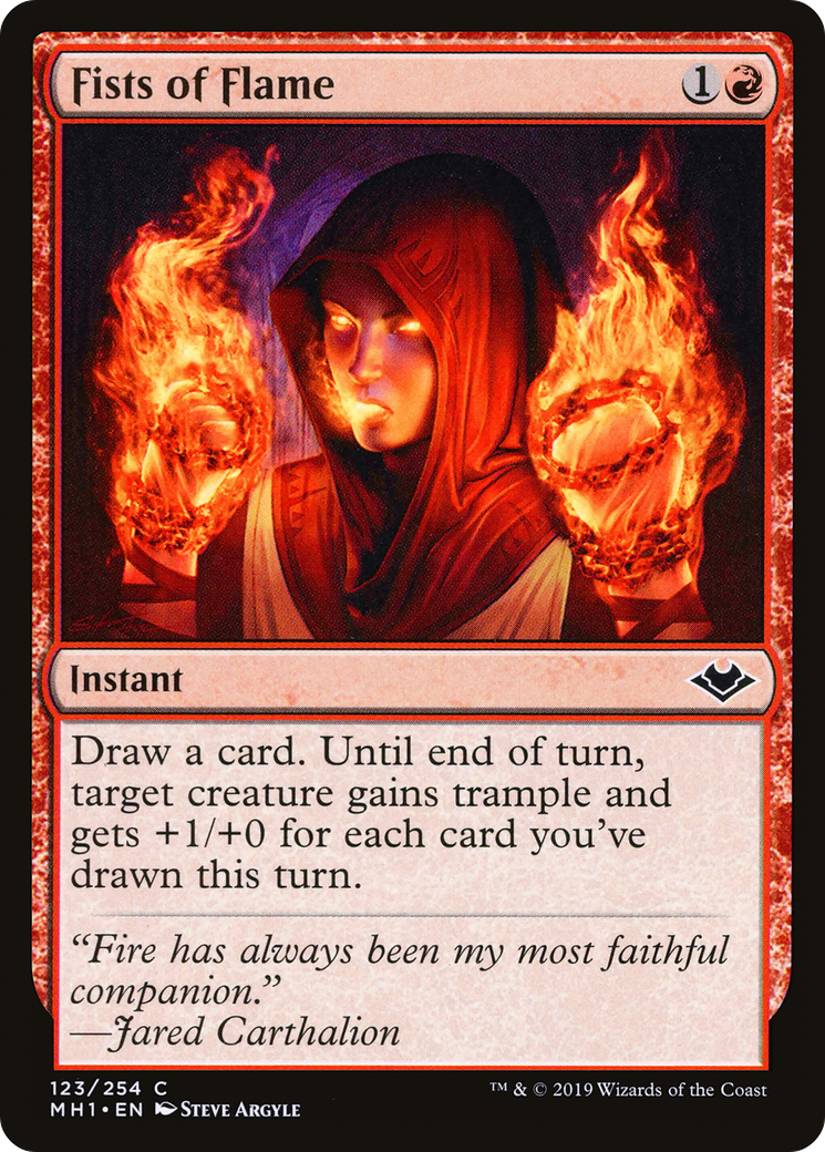 Fists of Flame (MH1-123) [Modern Horizons] Foil