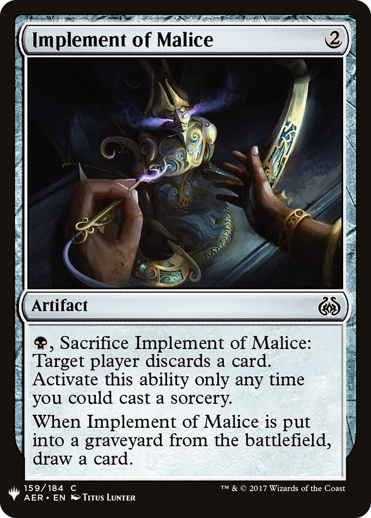 Implement of Malice (LIST-159) [The List]