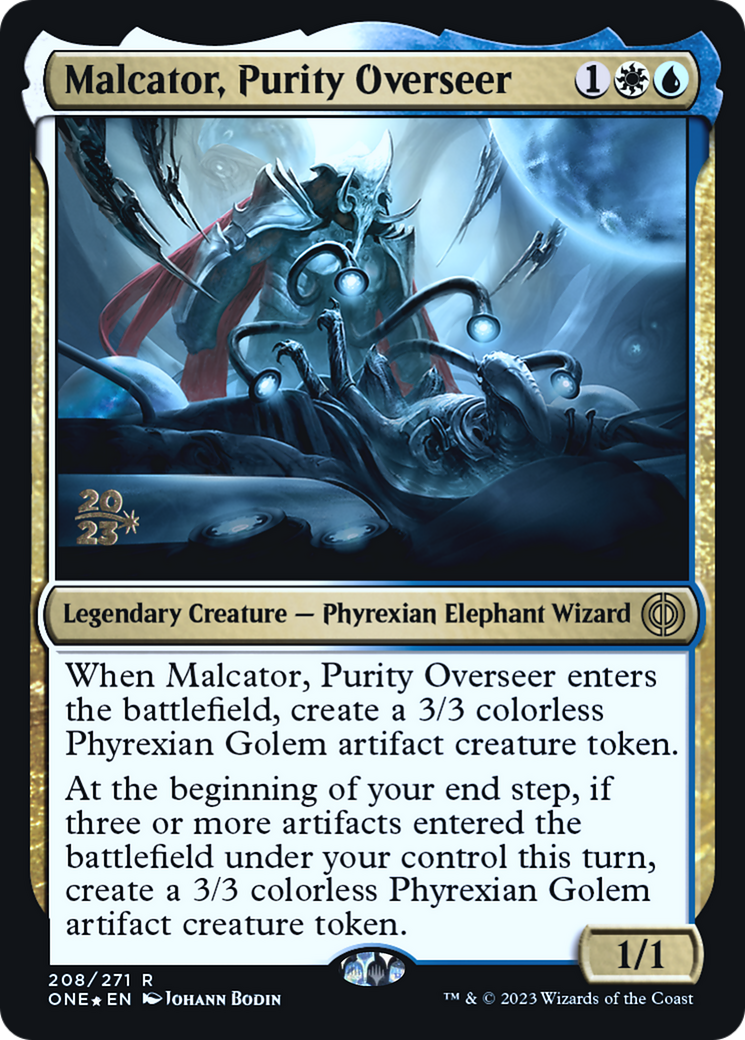 Malcator, Purity Overseer (PRE-208) [Phyrexia: All Will Be One Promos] Foil