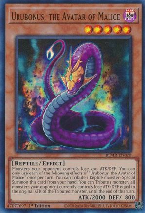 Urubonus, the Avatar of Malice (Ultra Rare) (BLMR-EN020) - Battles of Legend: Monstrous Revenge 1st Edition