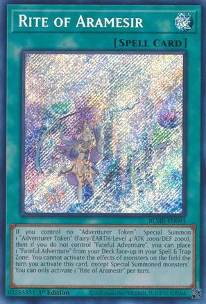 Rite of Aramesir (Secret Rare) (BLMR-EN093) - Battles of Legend: Monstrous Revenge 1st Edition