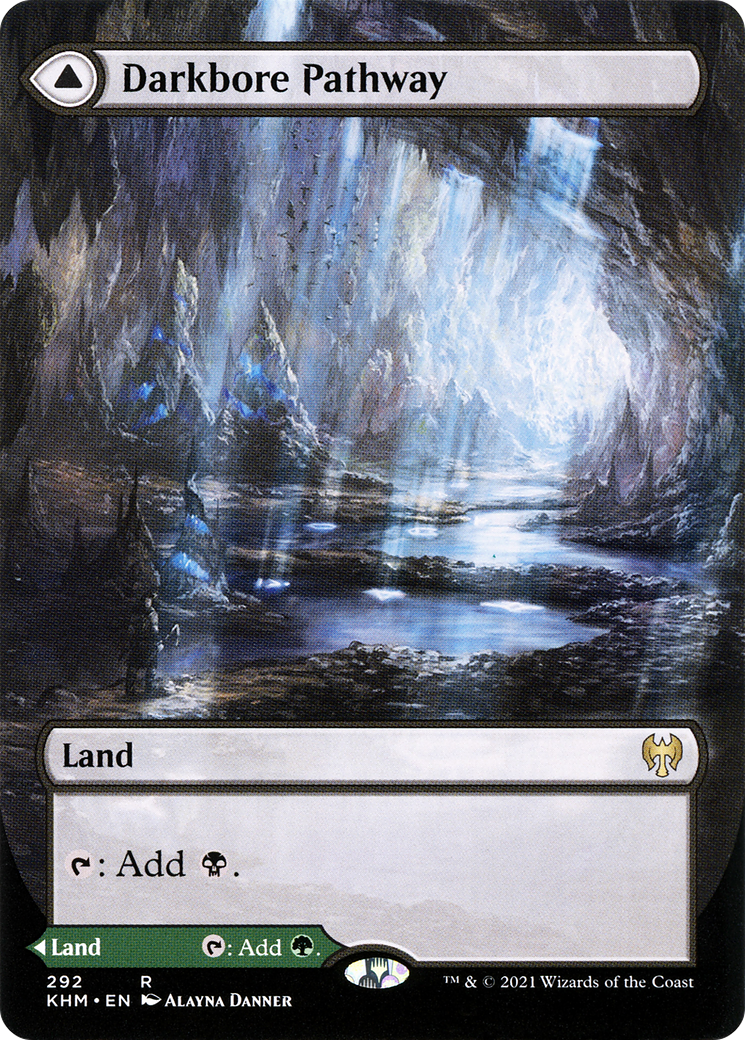 Darkbore Pathway (Borderless) (KHM-292) (Showcase) [Kaldheim] Foil