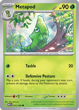 Metapod (011/165) [SV Scarlet & Violet 151] Reverse Holofoil - Common