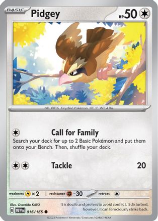 Pidgey (016/165) [SV Scarlet & Violet 151] - Common