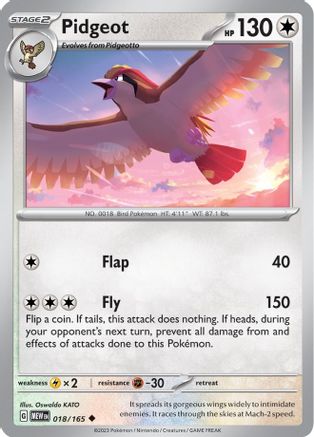 Pidgeot (018/165) [SV Scarlet & Violet 151] - Uncommon