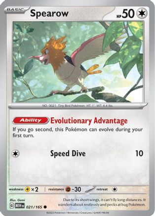 Spearow (021/165) [SV Scarlet & Violet 151] Reverse Holofoil - Common