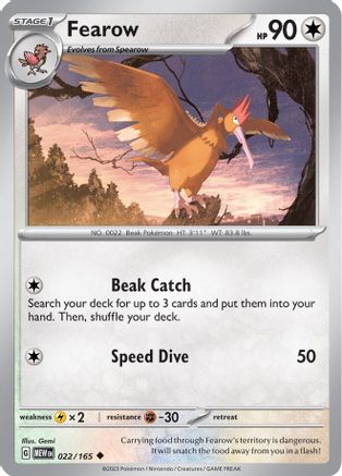 Fearow (022/165) [SV Scarlet & Violet 151] Reverse Holofoil - Uncommon