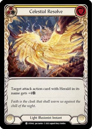 Celestial Resolve (Yellow) (DTD042) - Dusk till Dawn Rainbow Foil