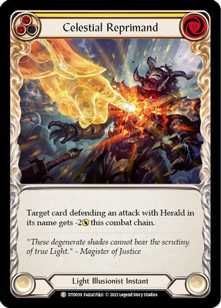 Celestial Reprimand (Yellow) (DTD039) - Dusk till Dawn Rainbow Foil