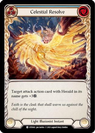 Celestial Resolve (Blue) (DTD043) - Dusk till Dawn Rainbow Foil