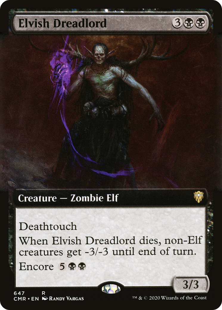 Elvish Dreadlord (Extended Art) (CMR-647) [Commander Legends] Foil