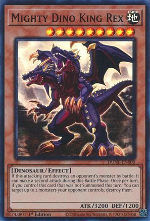 Mighty Dino King Rex (Super Rare) (DUNE-EN008) - Duelist Nexus 1st Edition