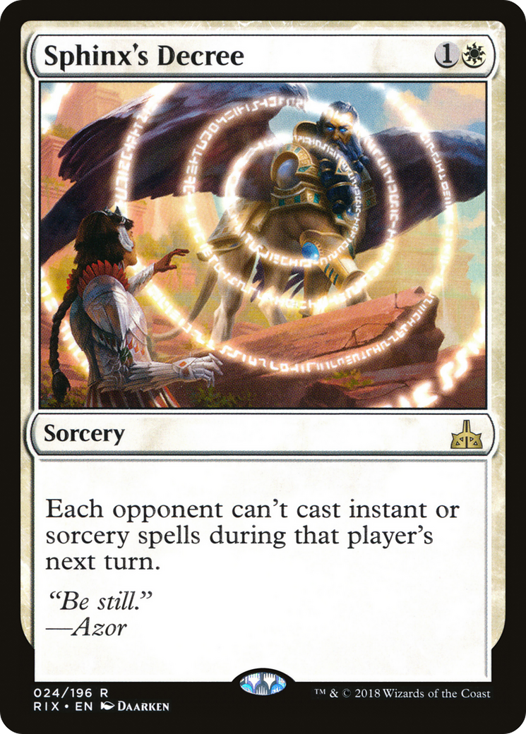 Sphinx's Decree (RIX-024) [Rivals of Ixalan] Foil