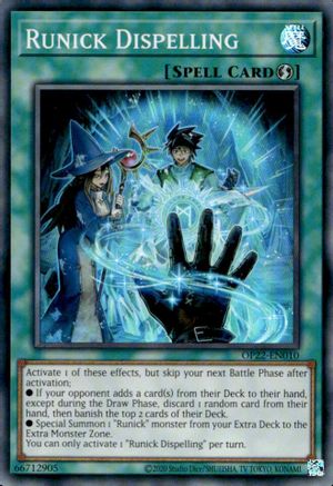 Runick Dispelling (Super Rare) (OP22-EN010) - OTS Tournament Pack 22 Unlimited