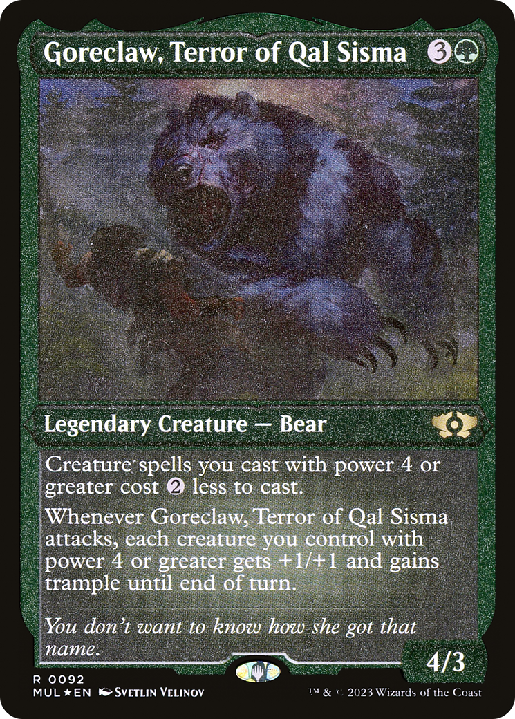 Goreclaw, Terror of Qal Sisma (Foil Etched) (MUL-092) [Multiverse Legends] Foil