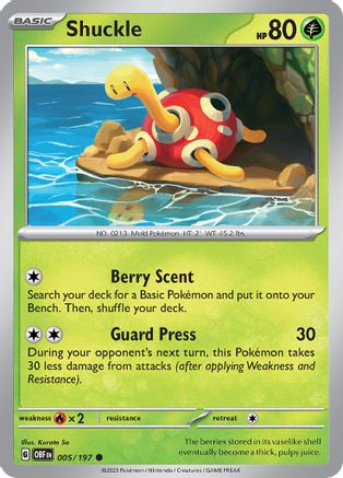Shuckle (005/197) [SV03 Obsidian Flames] - Common