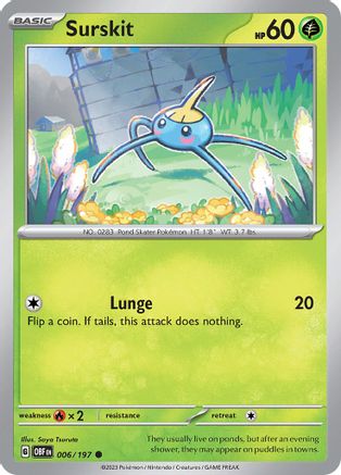 Surskit (006/197) [SV03 Obsidian Flames] Reverse Holofoil - Common