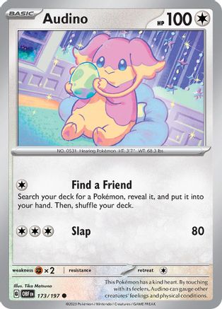 Audino (173/197) [SV03 Obsidian Flames] Reverse Holofoil - Common