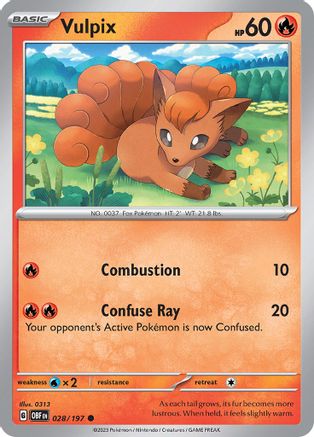 Vulpix (028/197) [SV03 Obsidian Flames] Reverse Holofoil - Common
