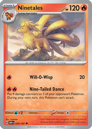 Ninetales (029/197) [SV03 Obsidian Flames] Reverse Holofoil - Uncommon