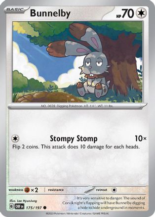 Bunnelby (175/197) [SV03 Obsidian Flames] Reverse Holofoil - Common