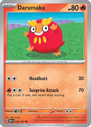 Darumaka (034/197) [SV03 Obsidian Flames] Reverse Holofoil - Common