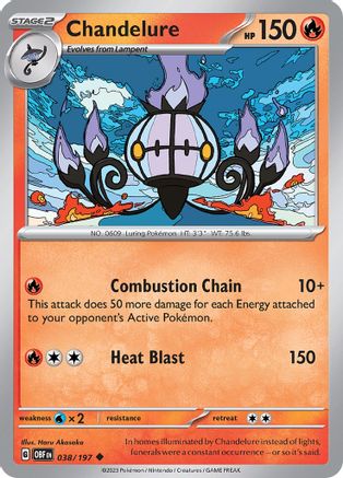 Chandelure (038/197) [SV03 Obsidian Flames] - Uncommon
