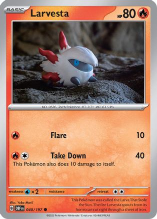 Larvesta (040/197) [SV03 Obsidian Flames] - Common