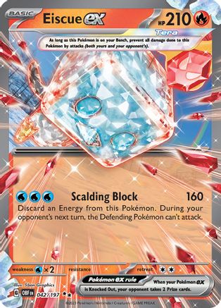 Eiscue ex (042/197) [SV03 Obsidian Flames] Holofoil - Double Rare