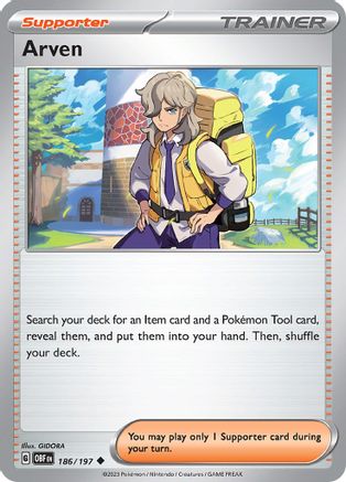 Arven (186/197) [SV03 Obsidian Flames] Reverse Holofoil - Uncommon