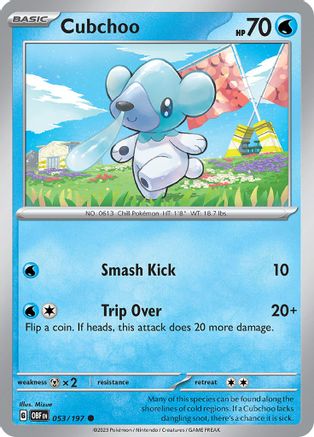Cubchoo (053/197) [SV03 Obsidian Flames] Reverse Holofoil - Common