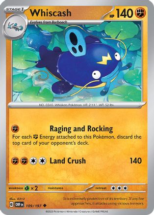 Whiscash (109/197) [SV03 Obsidian Flames] - Uncommon