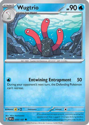 Wugtrio (059/197) [SV03 Obsidian Flames] Reverse Holofoil - Uncommon
