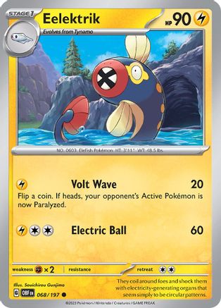 Eelektrik (068/197) [SV03 Obsidian Flames] Reverse Holofoil - Common