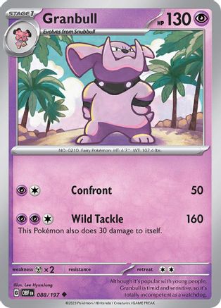 Granbull (088/197) [SV03 Obsidian Flames] Reverse Holofoil - Uncommon
