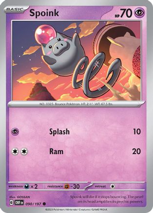 Spoink (090/197) [SV03 Obsidian Flames] - Common