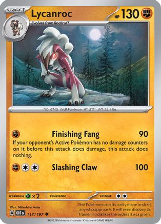 Lycanroc (117/197) [SV03 Obsidian Flames] - Uncommon