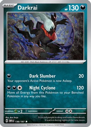 Darkrai (136/197) [SV03 Obsidian Flames] Reverse Holofoil - Rare