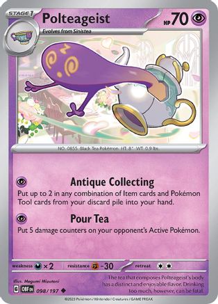 Polteageist (098/197) [SV03 Obsidian Flames] Reverse Holofoil - Uncommon