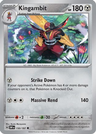 Kingambit (150/197) [SV03 Obsidian Flames] Reverse Holofoil - Uncommon