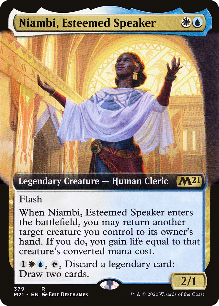 Niambi, Esteemed Speaker (Extended Art) (M21-379) [Core Set 2021] Foil