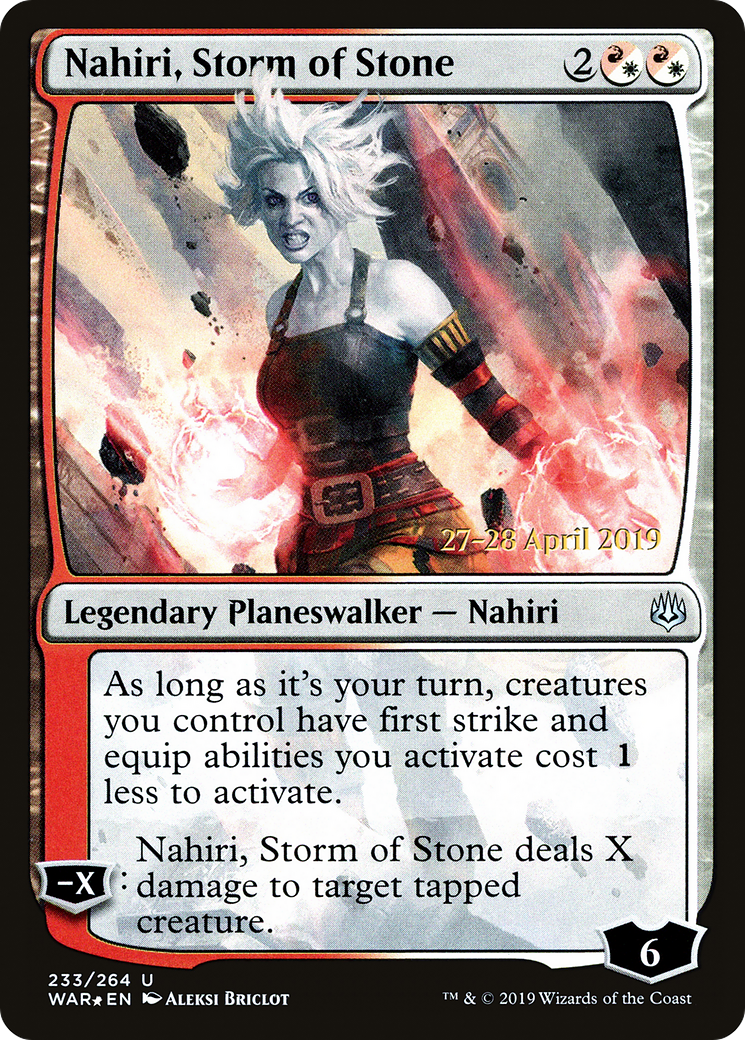 Nahiri, Storm of Stone (PRE-233) [War of the Spark Promos] Foil